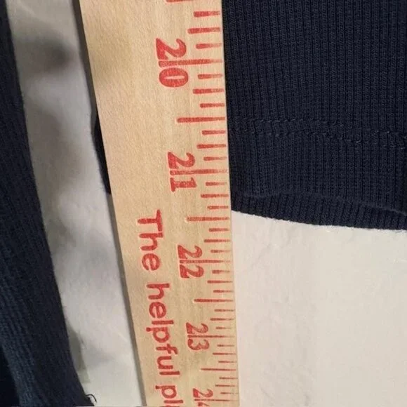 Marine Layer Shirt Womens XS Navy Blue Ribbed Scoop Neck Henley Long Sleeve - Picture 7 of 7